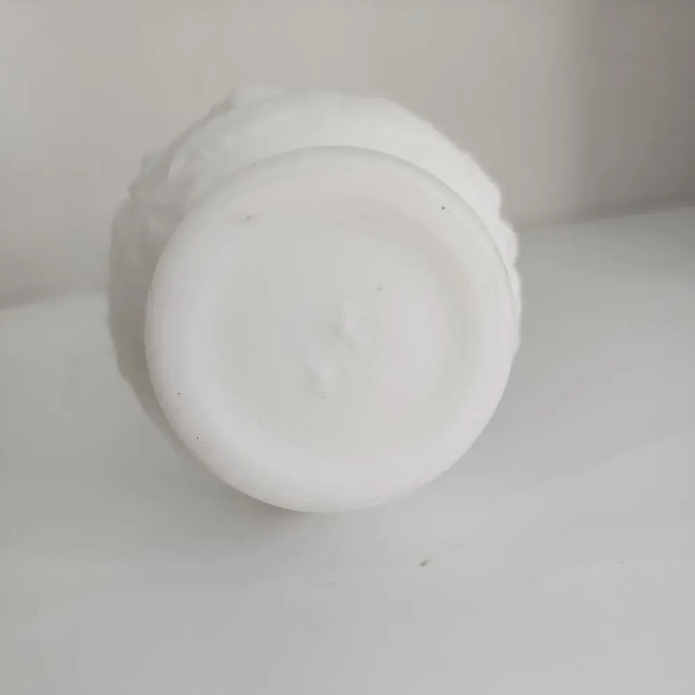 Vtg Imperial Glass White Doeskin Rose 6